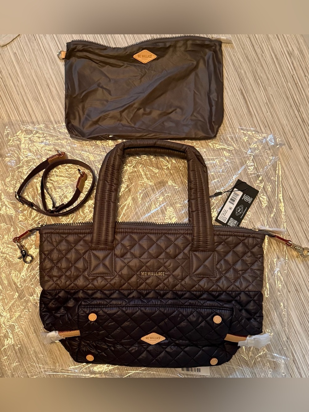 MZ Wallace Medium Sutton Deluxe-Black/Grey